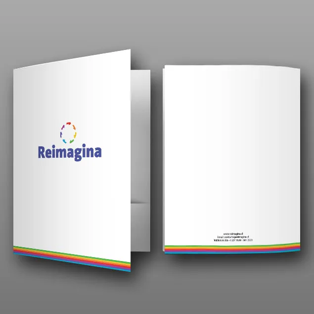 Carpeta corporativa impresa con bolsillo